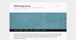 Desktop Screenshot of csrstrategygroup.com